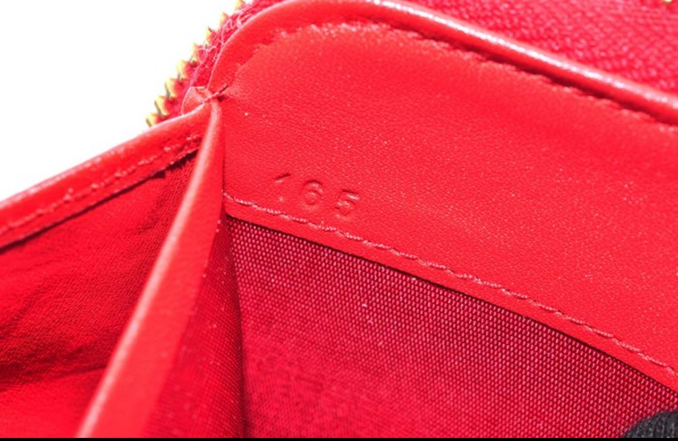 Prada leather Zip Round Red Wallet