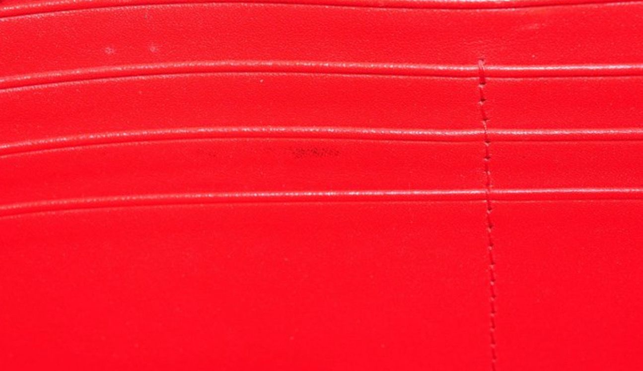 Prada leather Zip Round Red Wallet