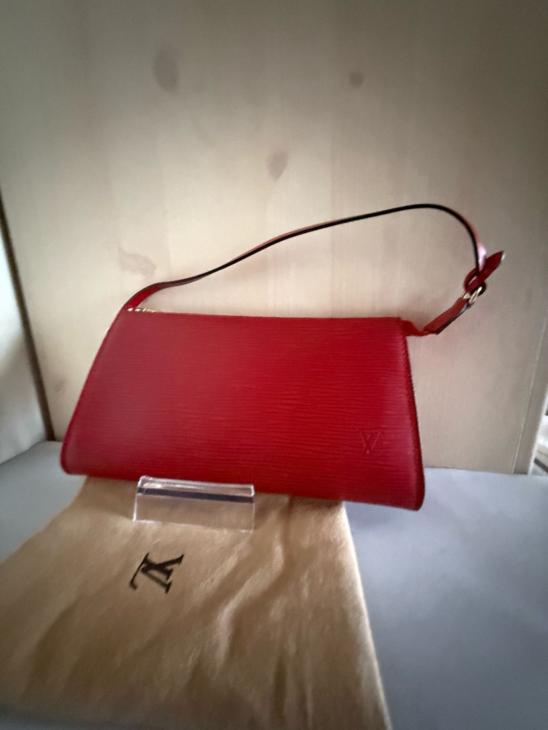 Louis Vuitton Pochette Accessoire Red Epps Leather