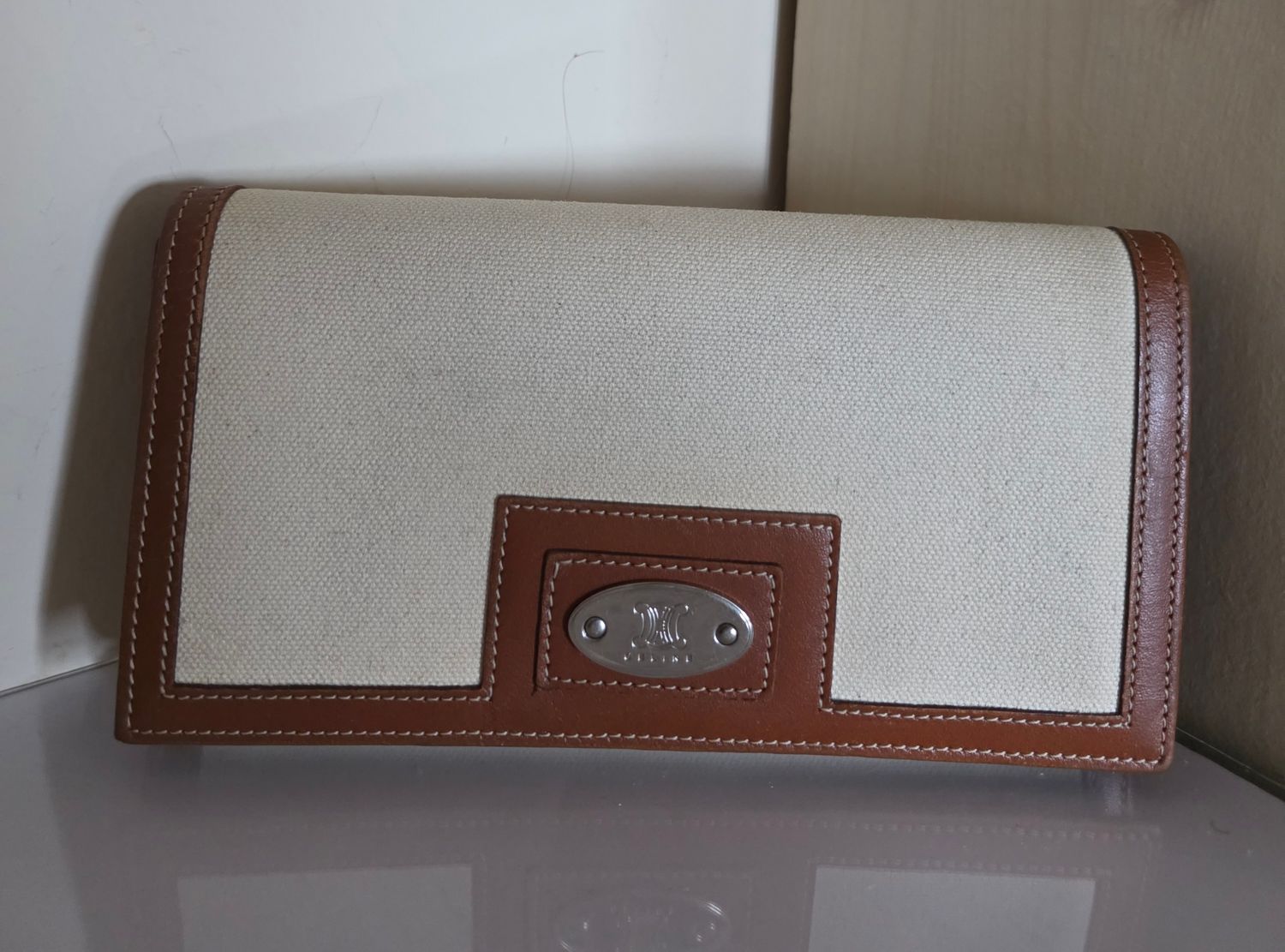 Celine Triomphe long bifold wallet