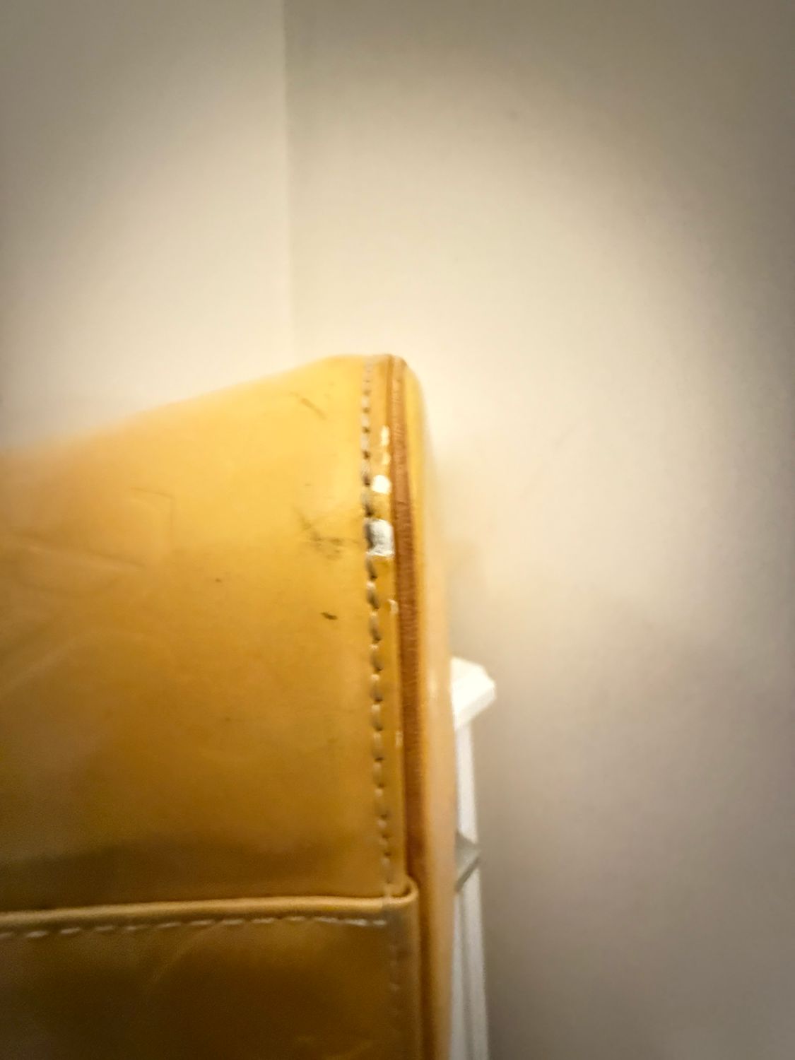 Louis Vuitton Yellow Monogram Vernis Houston Tote Leather Bag