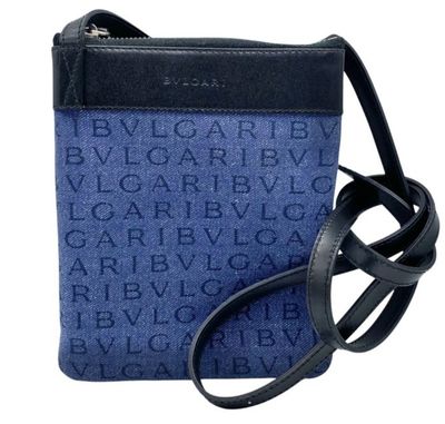 Bvlgari denim  LogoMania crossbody bag