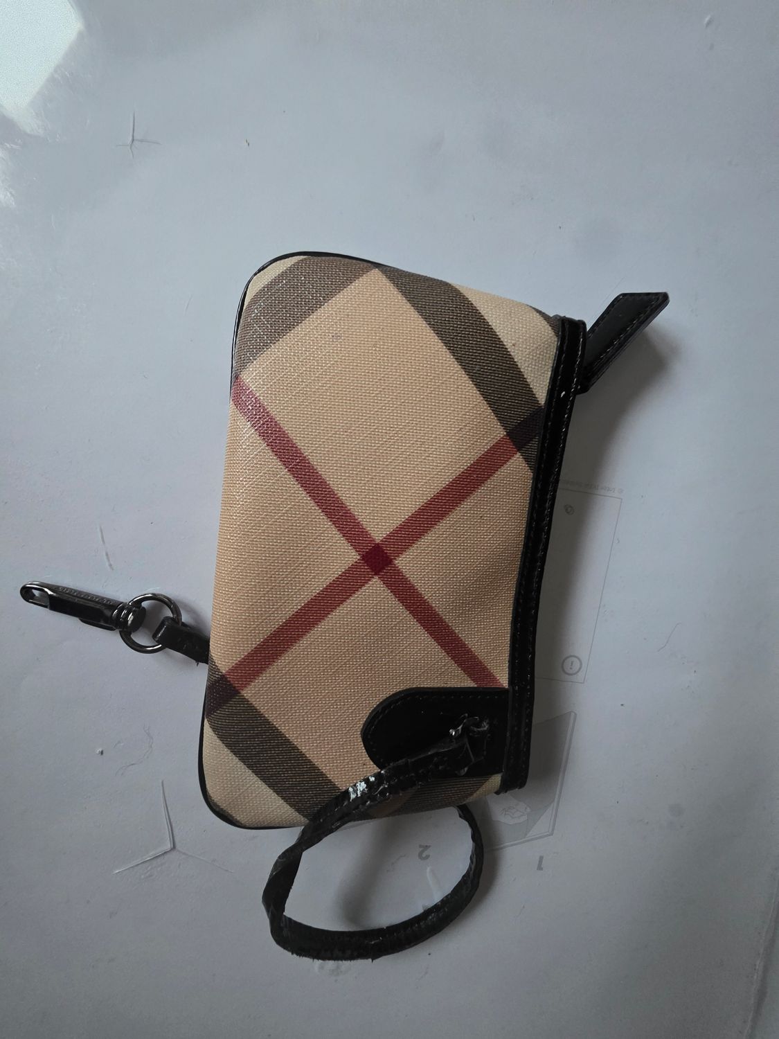 Burberry Nova check wristlet bag