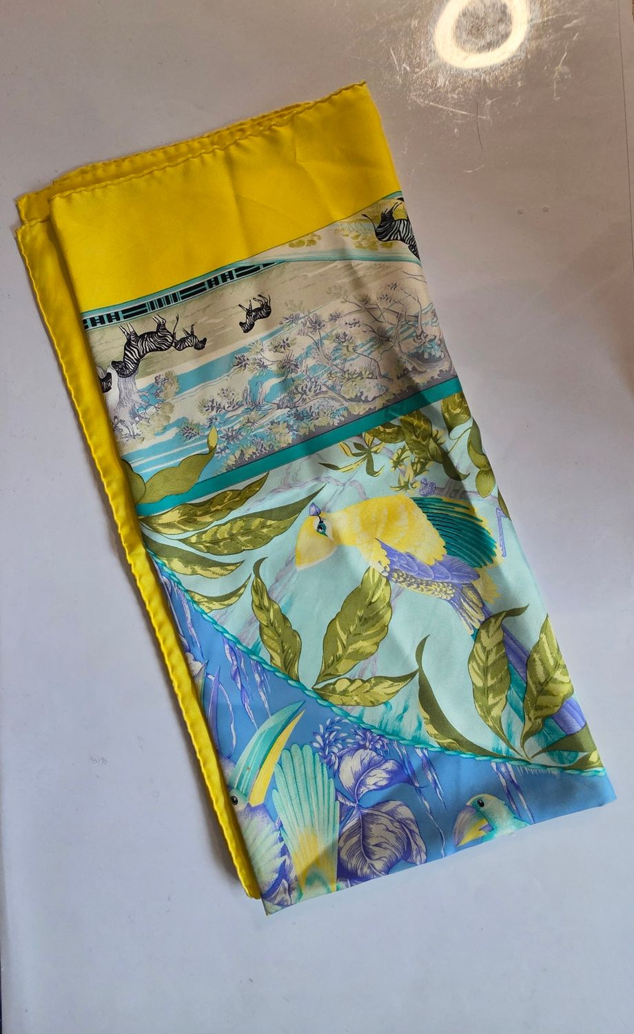Vintage Hermès Silk Scarf Tropiques  90cm