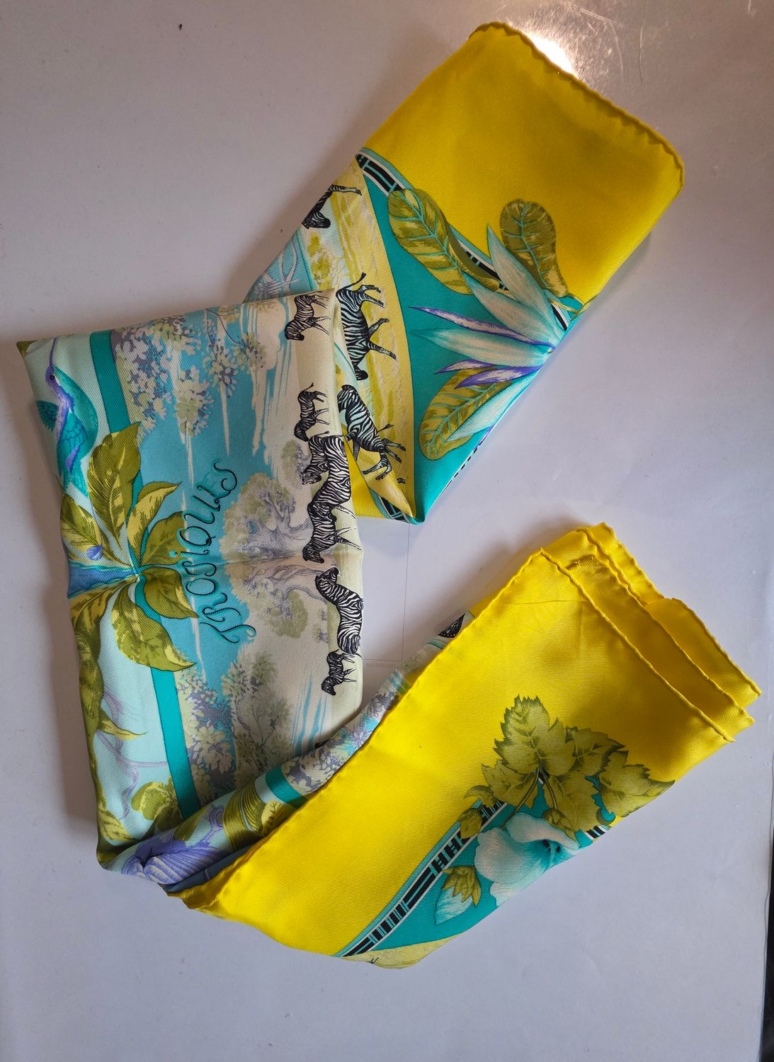 Vintage Hermès Silk Scarf Tropiques  90cm