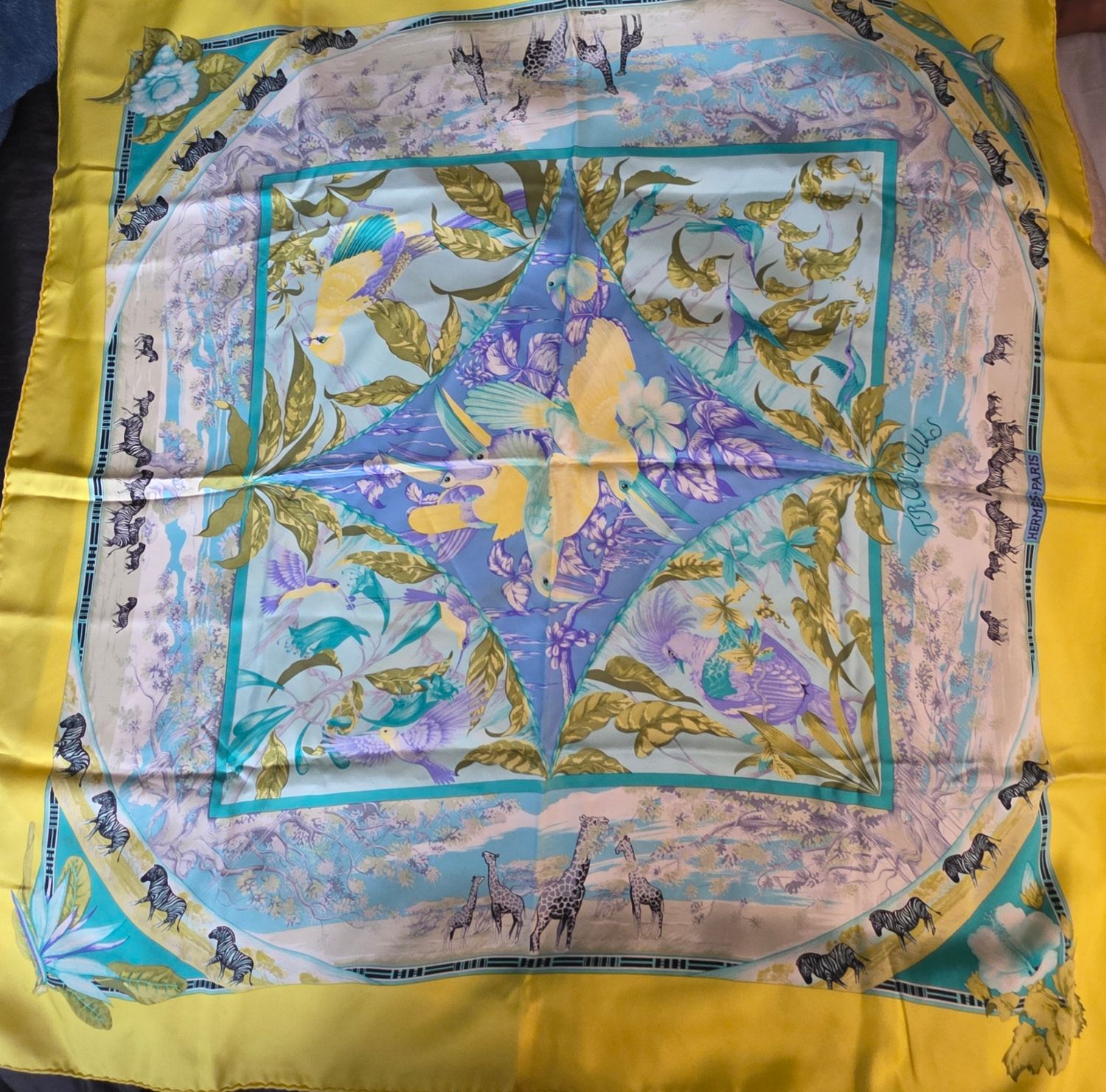Vintage Hermès Silk Scarf Tropiques  90cm