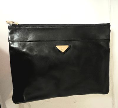 Yves Saint Laurent Black calf leather