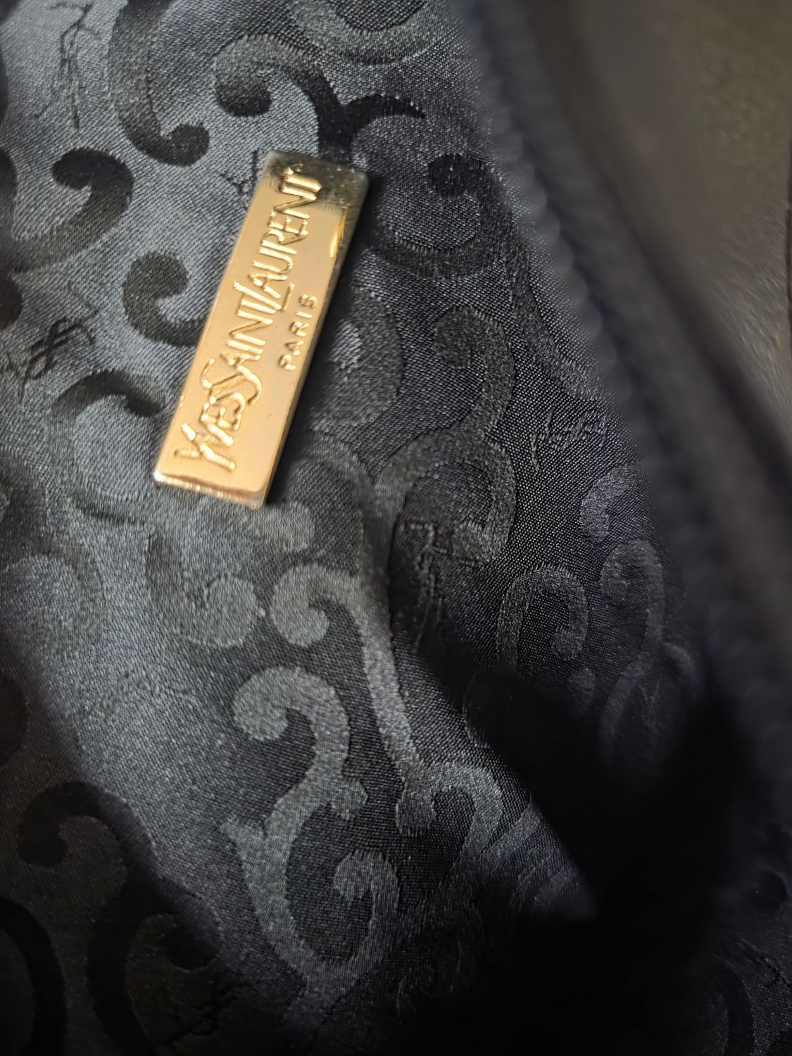 Yves Saint Laurent Black calf leather