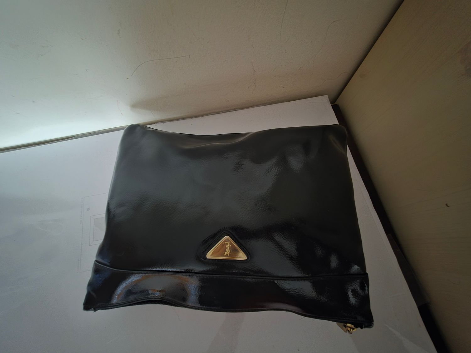 Yves Saint Laurent Black calf leather