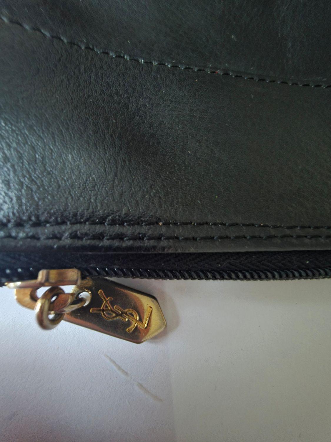 Yves Saint Laurent Black calf leather