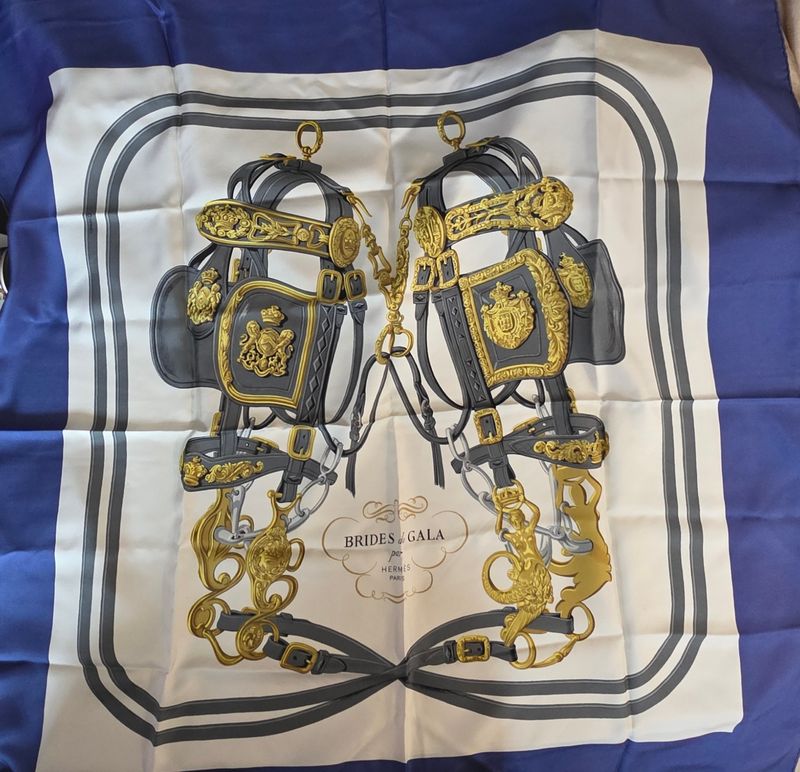 Hermes silk scarf