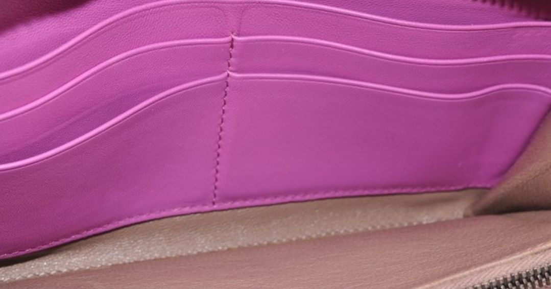 Bottega Veneta Pink Zip Around Intracato Wallet