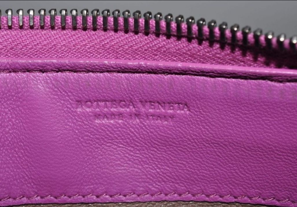 Bottega Veneta Pink Zip Around Intracato Wallet
