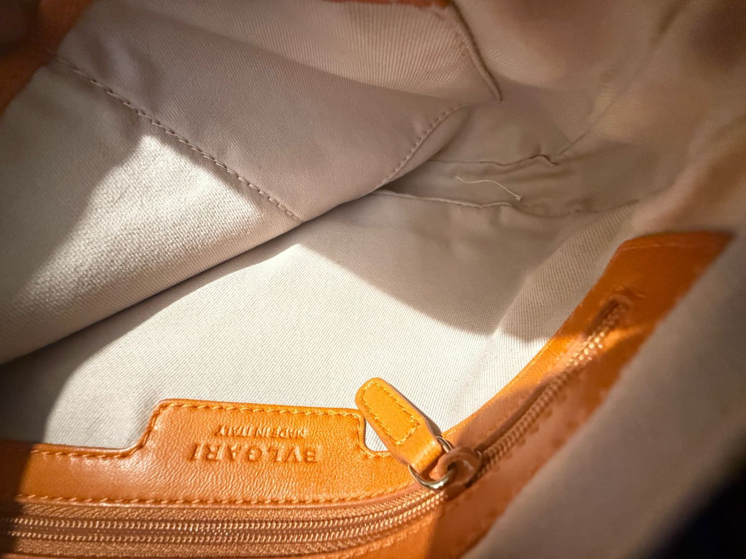 Bvlgari Slogan-debossed Shoulder Bag In Purple