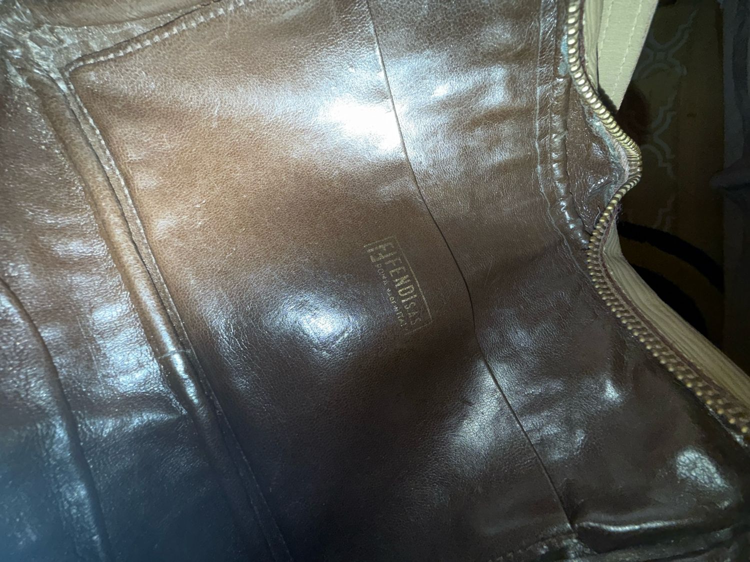 Fendi PVC Zucca Crossbody Bag Brown