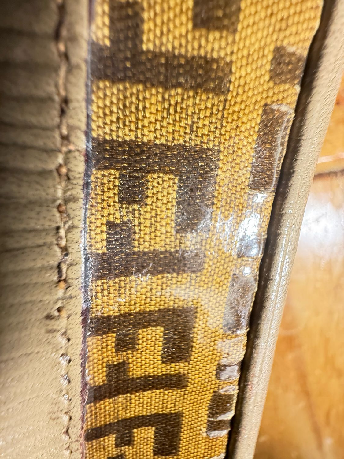 Fendi PVC Zucca Crossbody Bag Brown