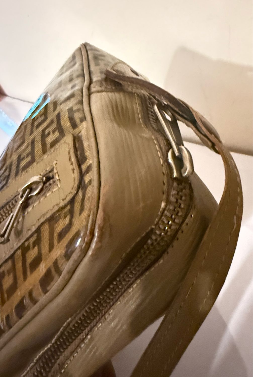 Fendi PVC Zucca Crossbody Bag Brown