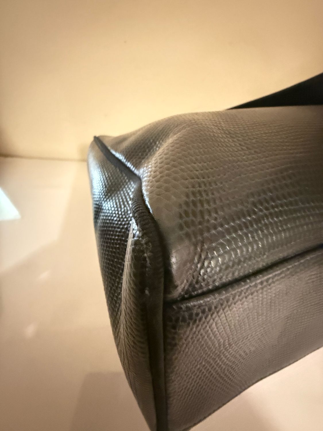 Salvatore Ferragamo Vala Shoulder / Tote Bag Leather Blue