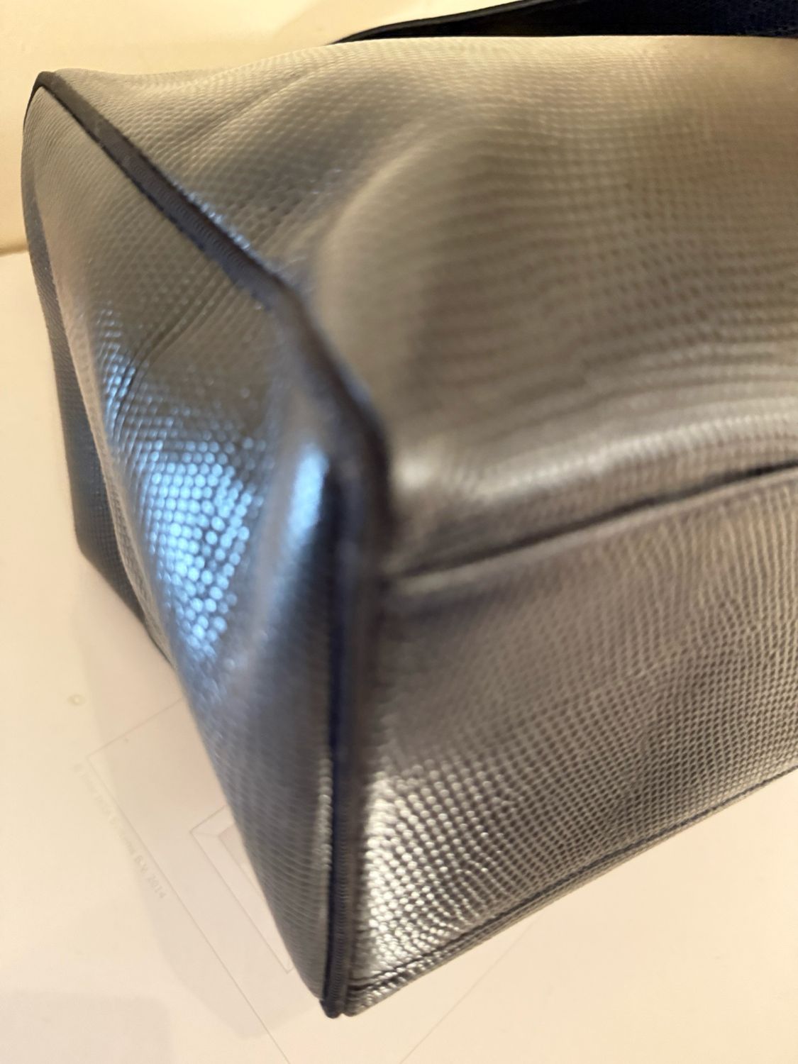 Salvatore Ferragamo Vala Shoulder / Tote Bag Leather Blue