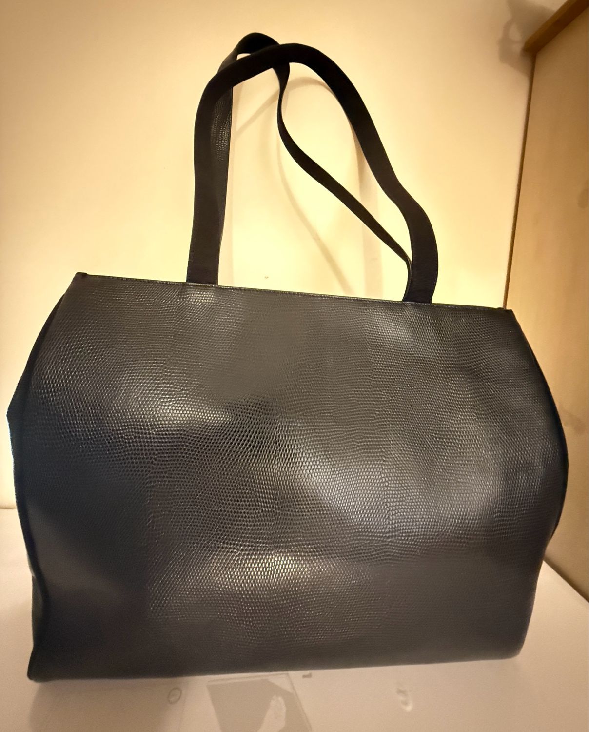 Salvatore Ferragamo Vala Shoulder / Tote Bag Leather Blue