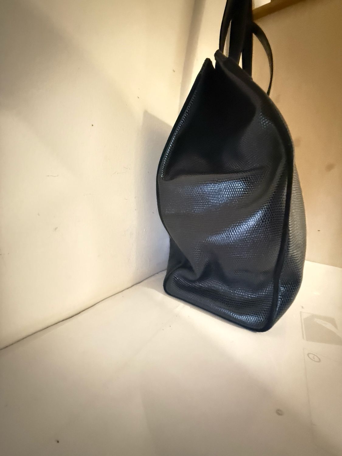 Salvatore Ferragamo Vala Shoulder / Tote Bag Leather Blue