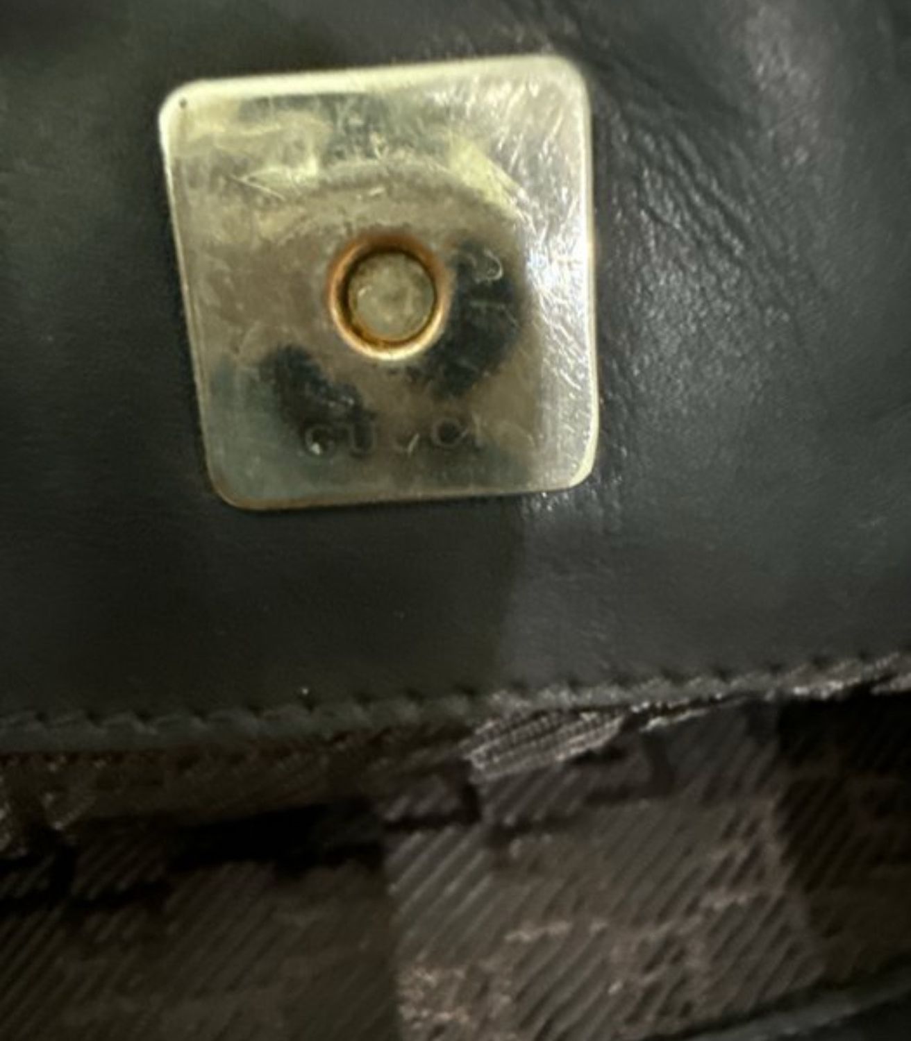 Gucci Leather Bamboo Tote and Shoulder Bag Black / Brown