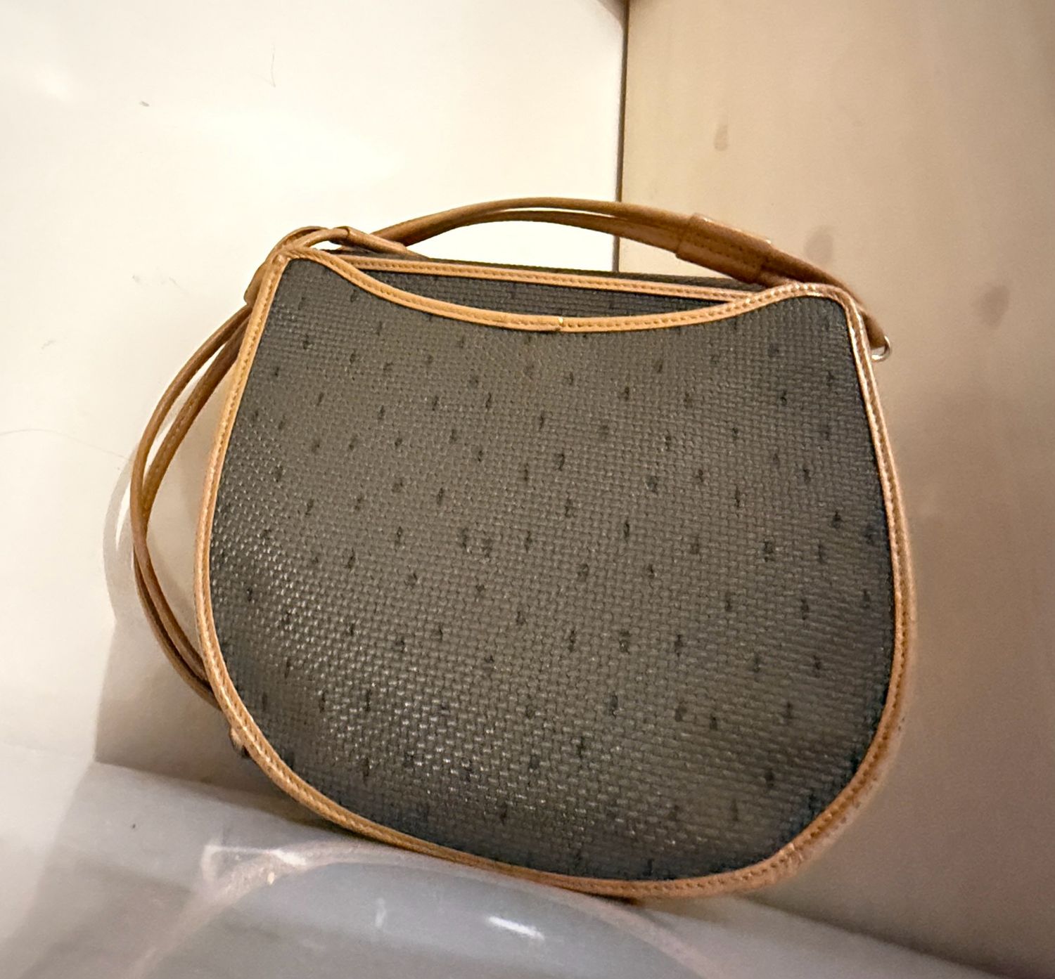 Yves Saint Laurent Satchel khaki/leather bag