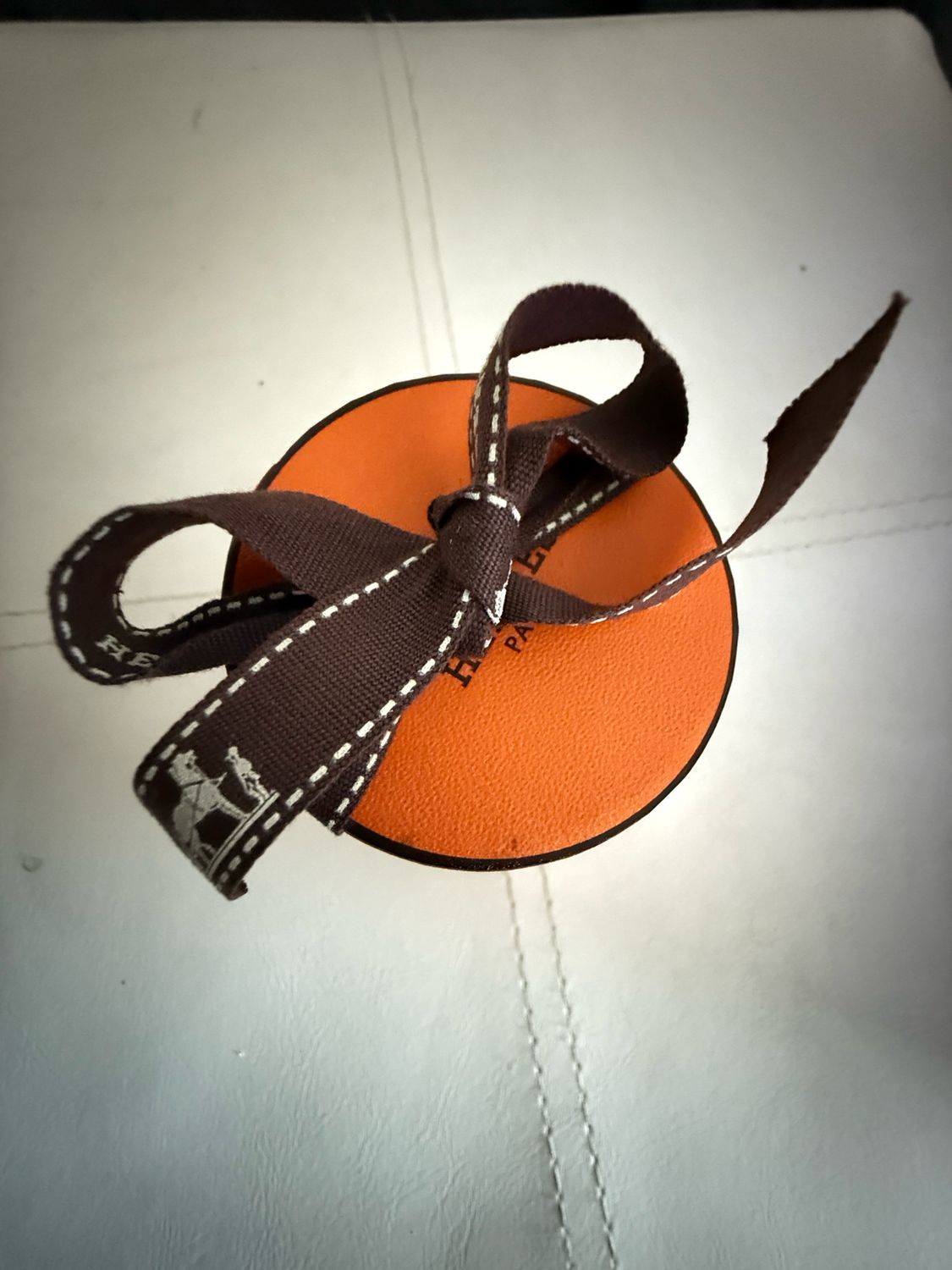 Hermès Exercices pour Former la Main Silk Twilly Scarf Orange