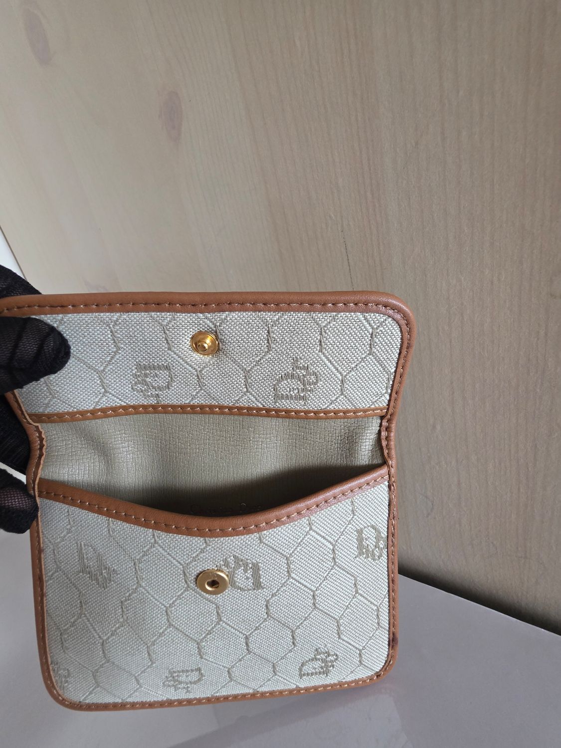 Christian Dior crossbody bi compartment Beige