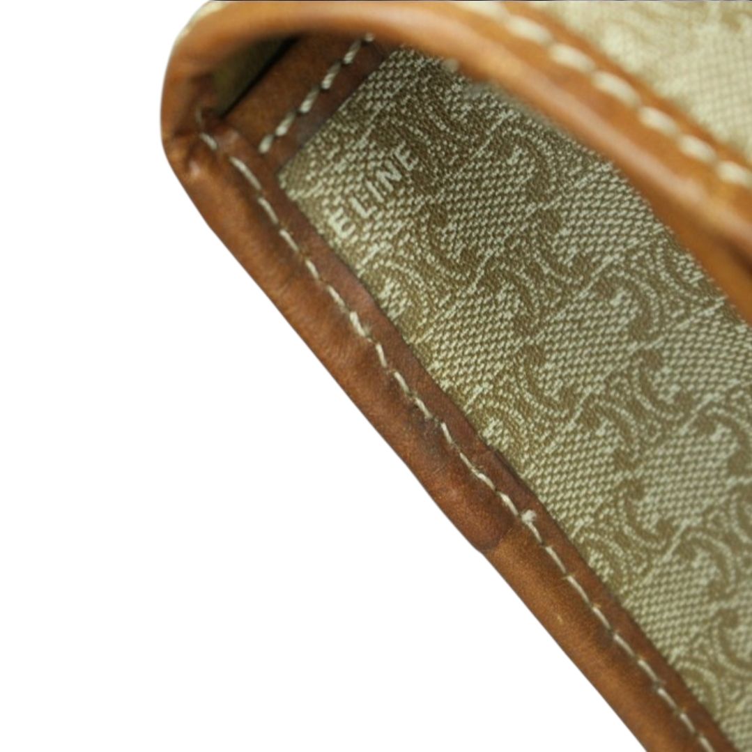 Vintage Celine Triomphe clutch bag  Beige/camel