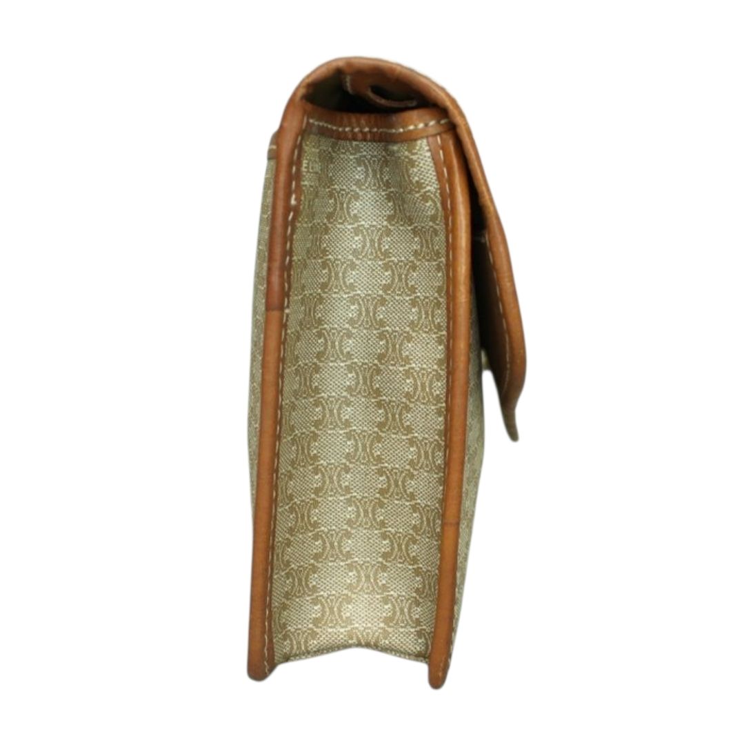 Vintage Celine Triomphe clutch bag  Beige/camel