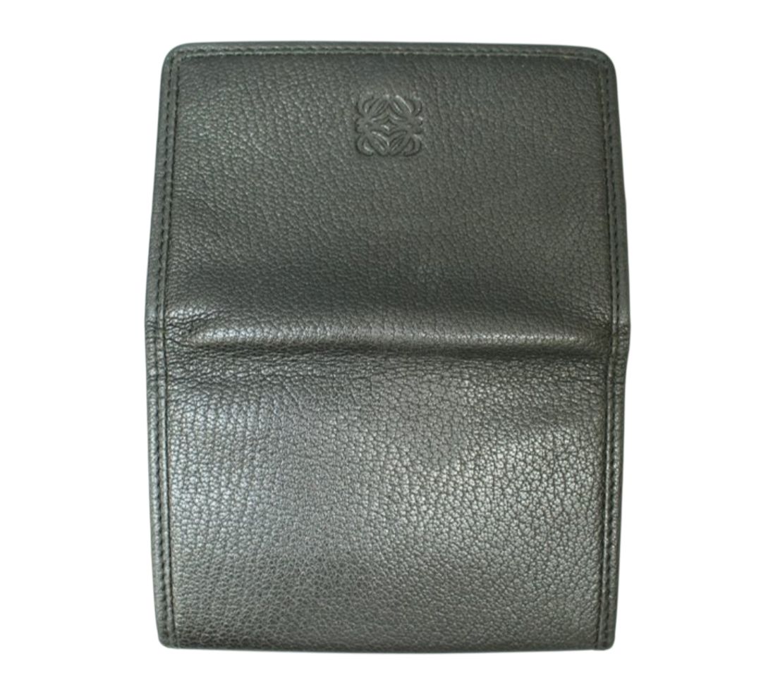 Loewe leather wallet   black 