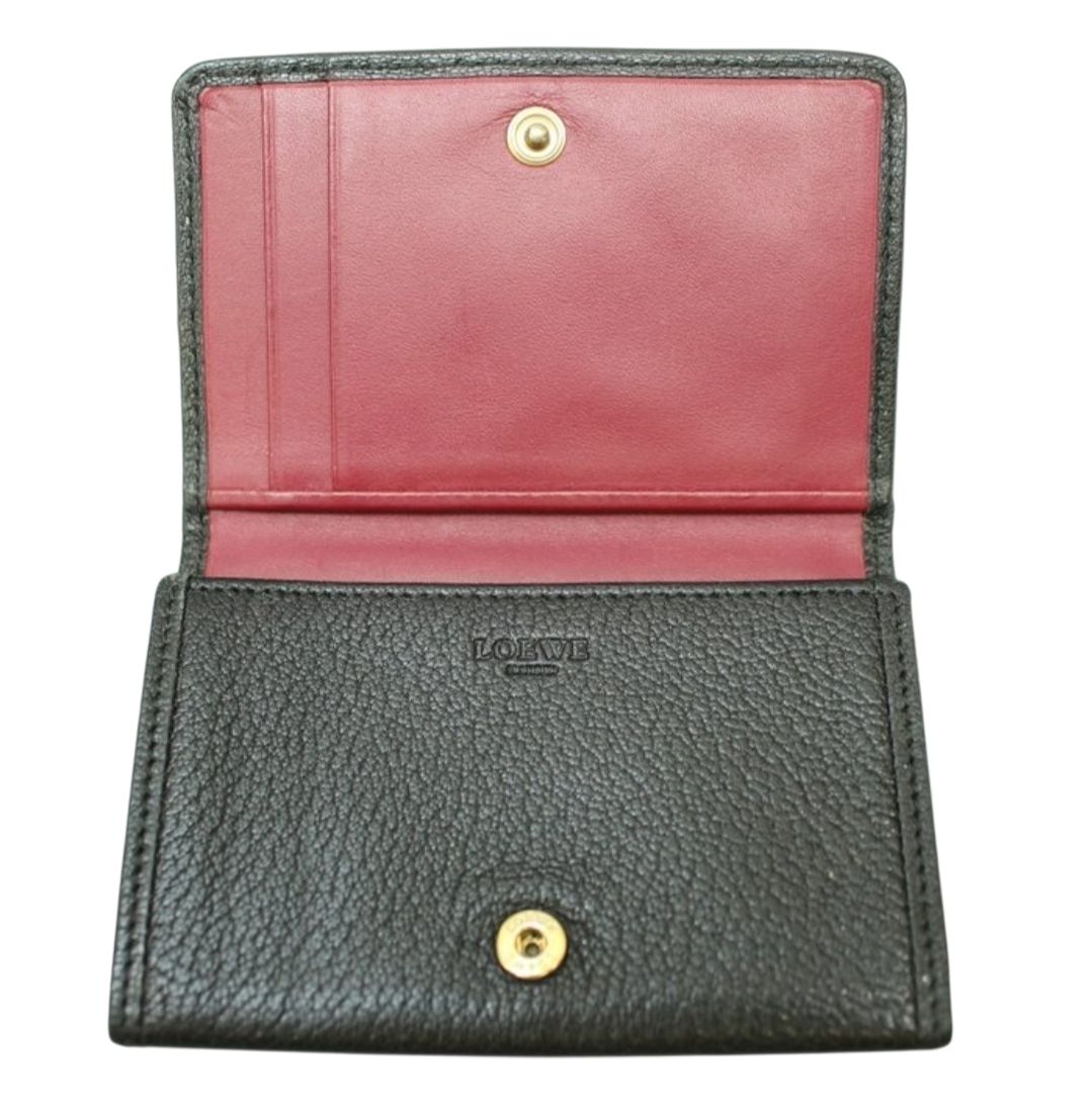 Loewe leather wallet   black 