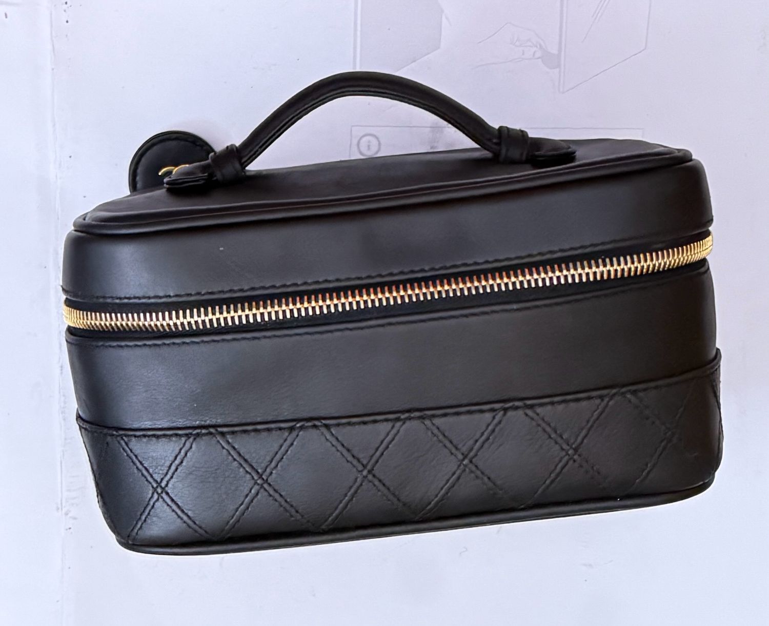 Chanel Bicolore vanity case lambskin leather 