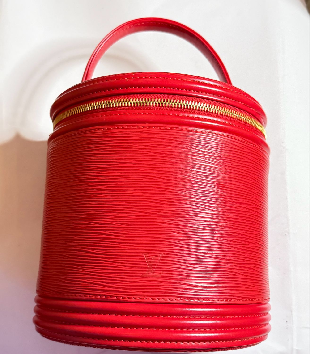 Louis Vuitton Red Epi Leather Cannes Vanity Bag