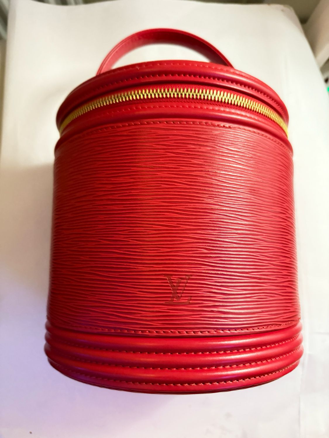 Louis Vuitton Red Epi Leather Cannes Vanity Bag