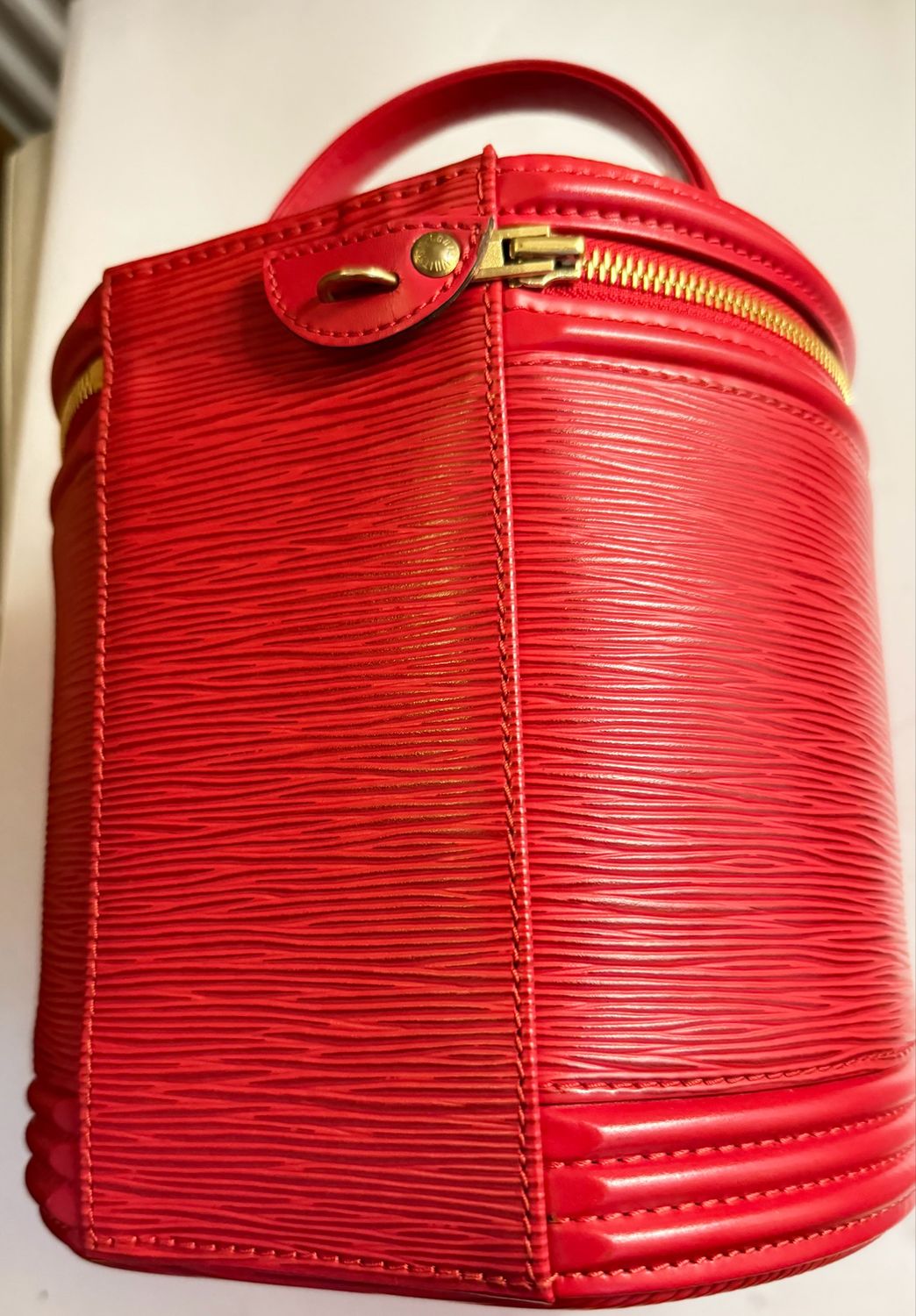 Louis Vuitton Red Epi Leather Cannes Vanity Bag