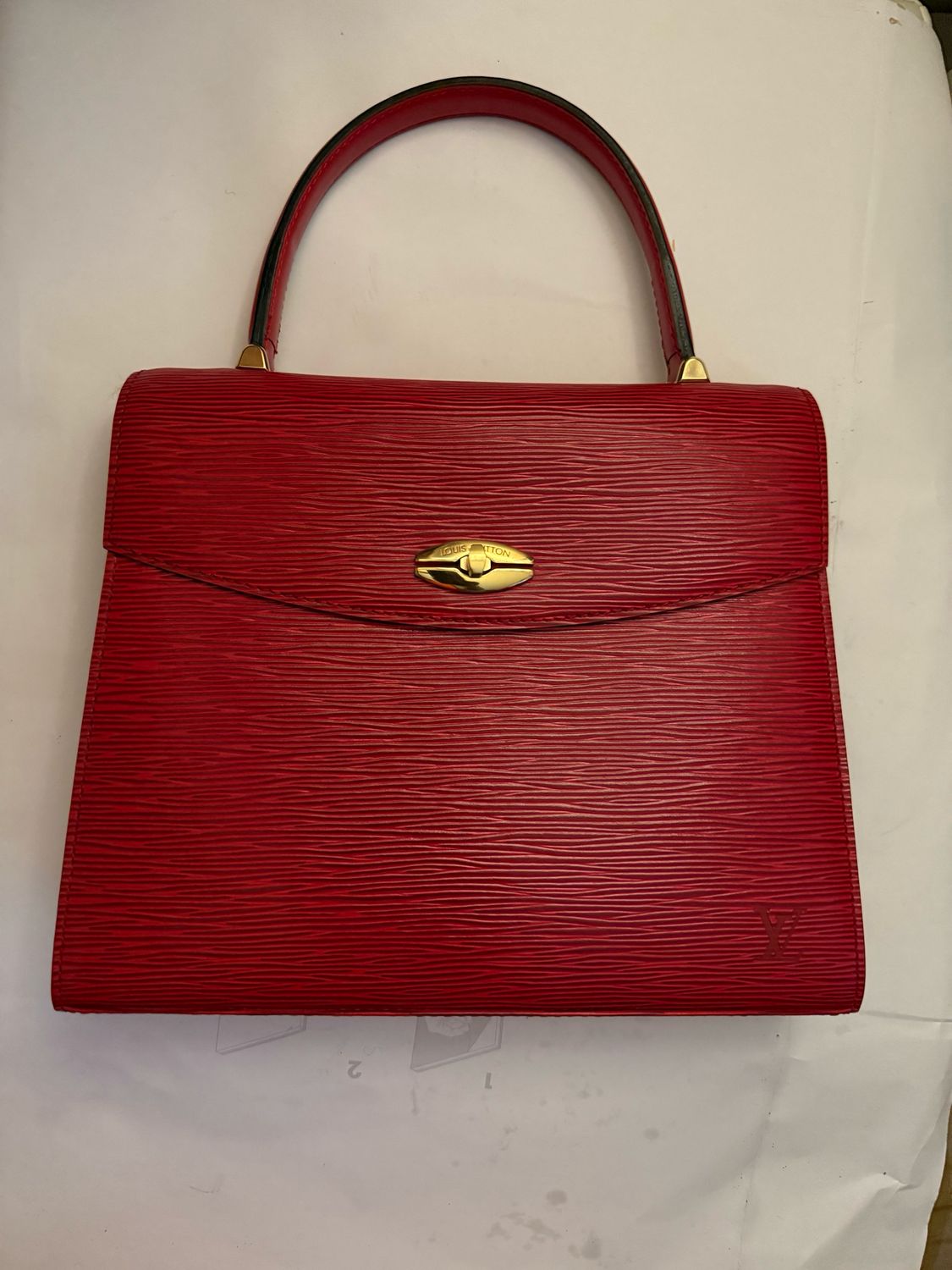 Louis Vuitton malesherbes  epi Leather Top Handle Bag