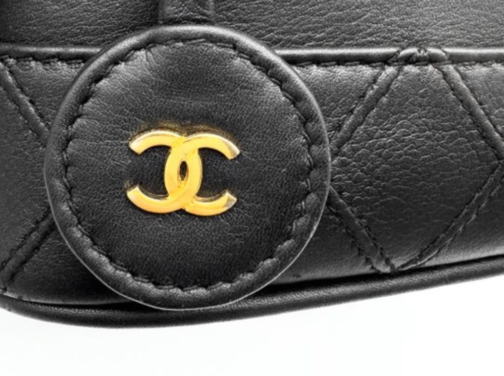 Chanel Bicolore vanity case lambskin leather