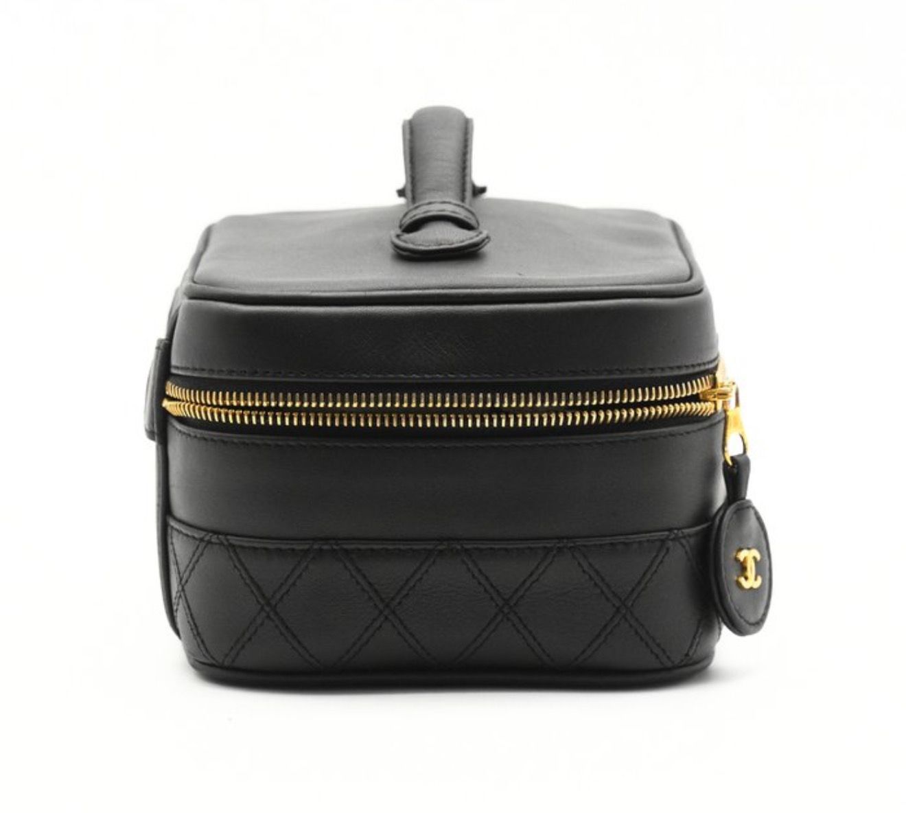 Chanel Bicolore vanity case lambskin leather