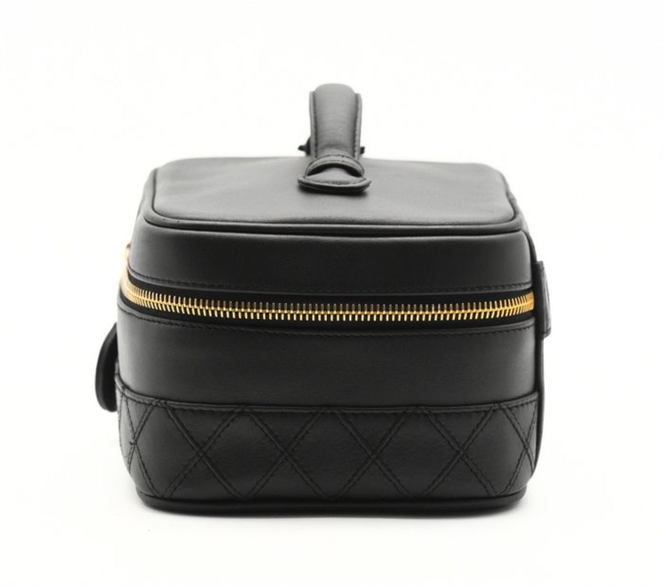 Chanel Bicolore vanity case lambskin leather