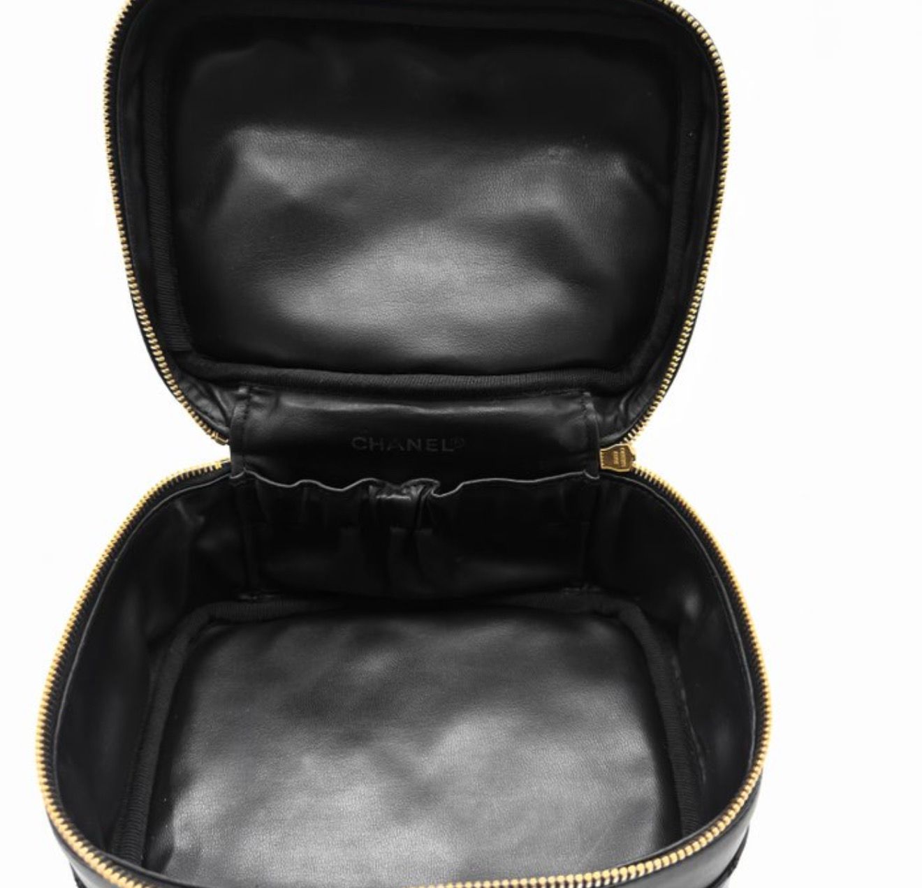 Chanel Bicolore vanity case lambskin leather