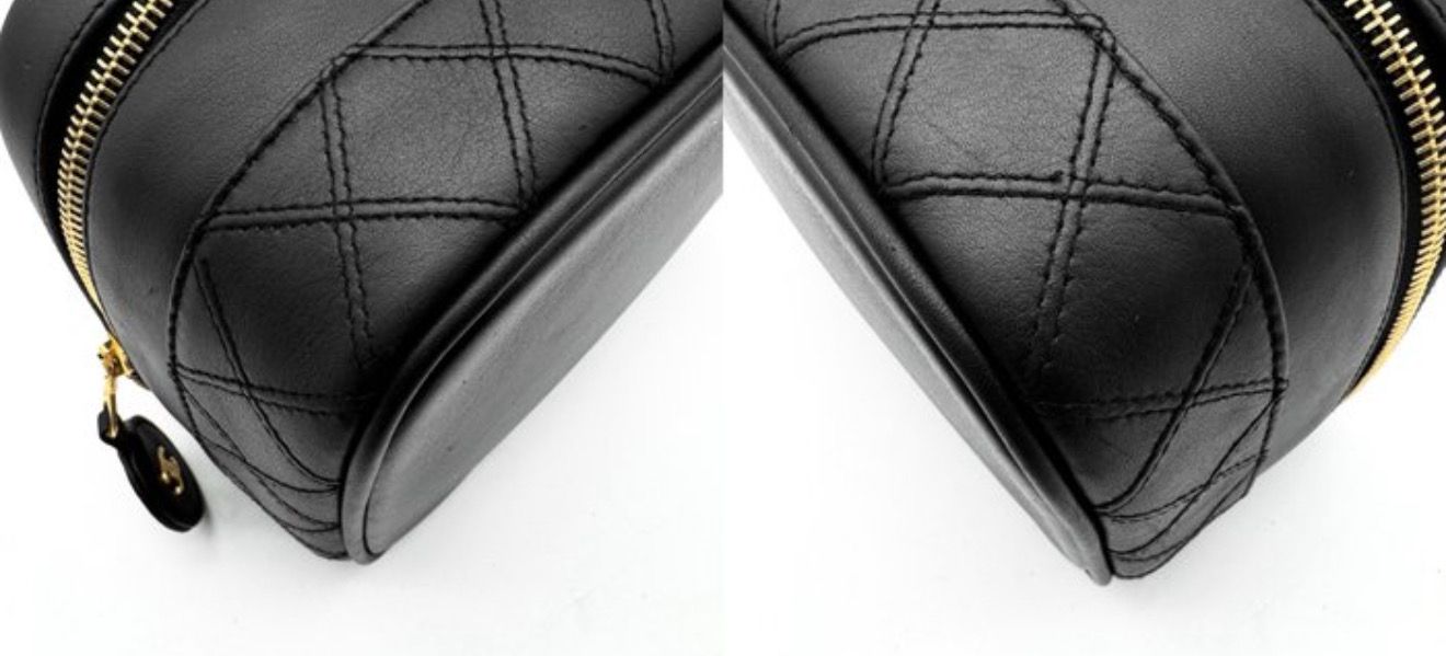 Chanel Bicolore vanity case lambskin leather