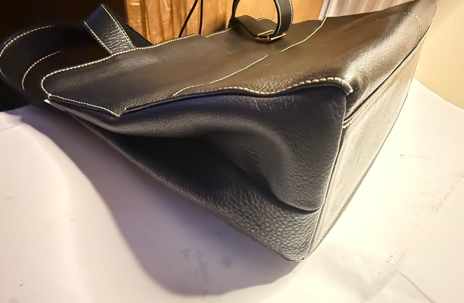 Burberry work Tote  bag Nova check leather black