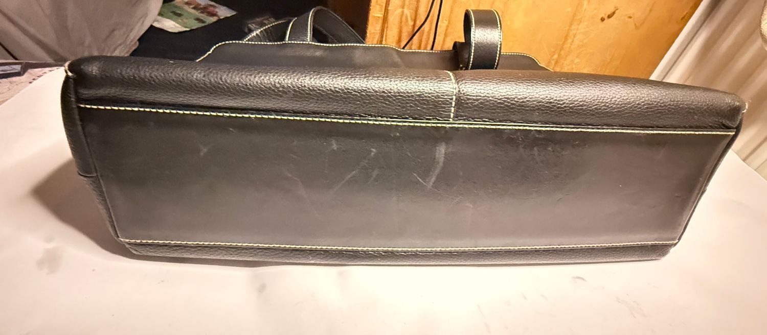 Burberry work Tote  bag Nova check leather black