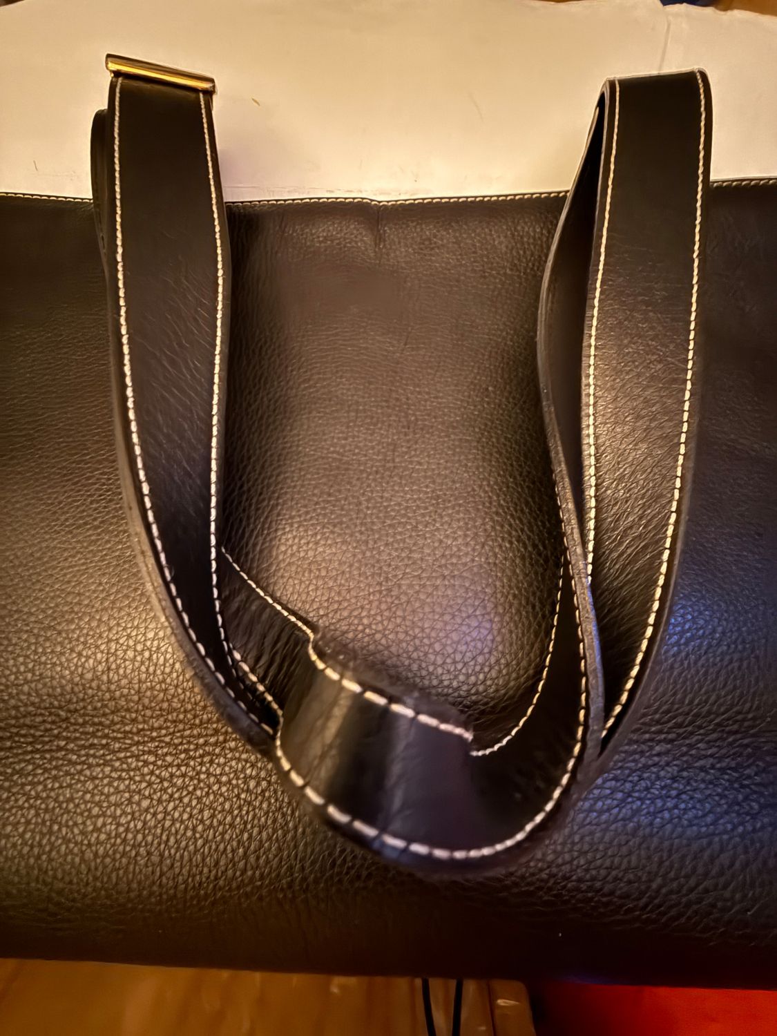 Burberry work Tote  bag Nova check leather black