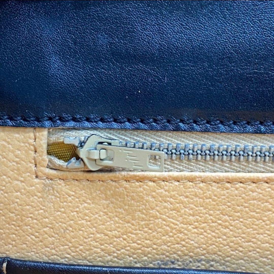 Celine Triomphe logo Leather crossbody purse