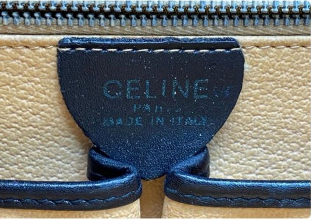 Celine Triomphe logo Leather crossbody purse