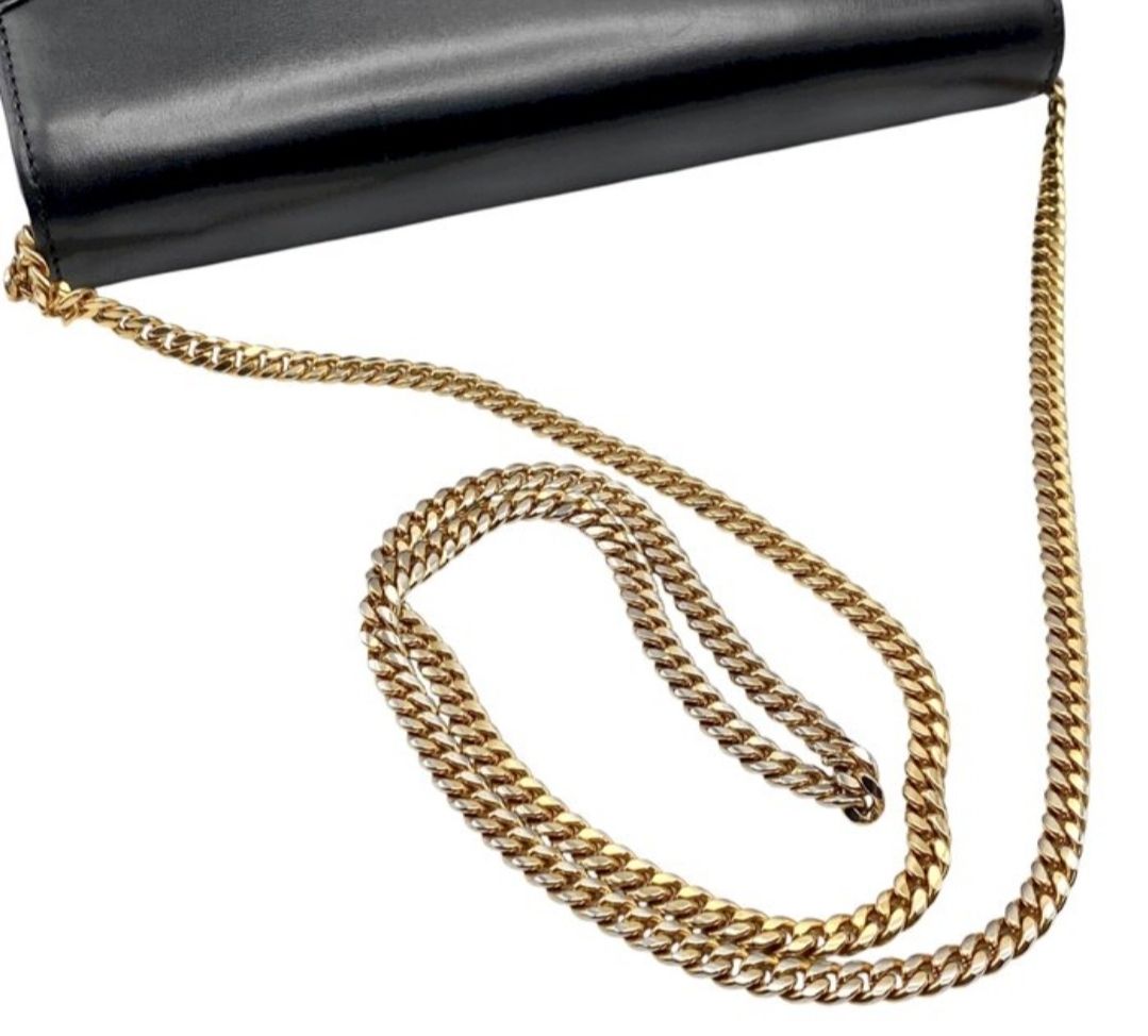 Celine Triomphe logo Leather crossbody purse