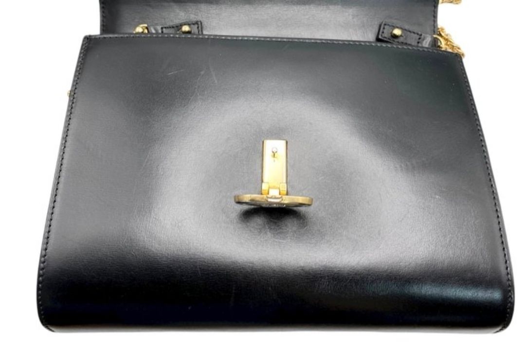 Celine Triomphe logo Leather crossbody purse